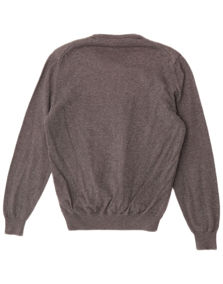 Massimo Dutti Womens Crew Neck Jumper Sweater UK 14 Medium Grey Polyester
