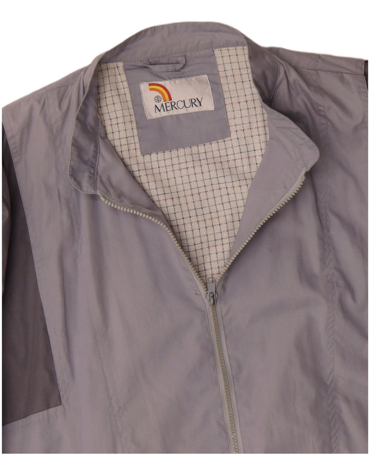 Mercury Mens Bomber Jacket UK 42 XL Purple Colourblock