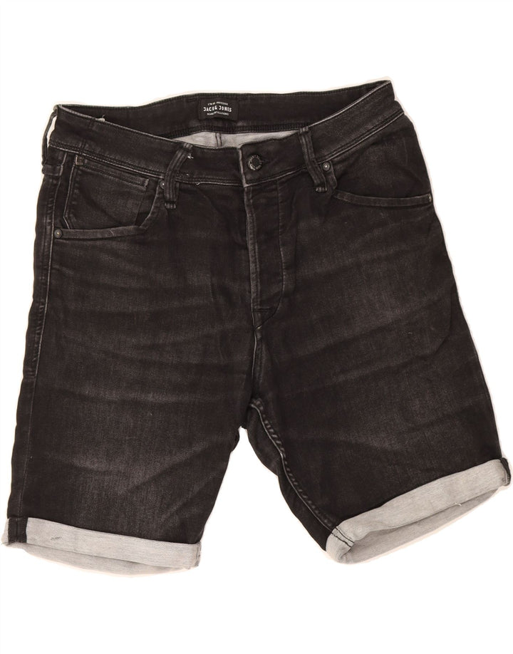 JACK & JONES Mens Denim Shorts Medium W32 Black Cotton Vintage Jack & Jones and Second-Hand Jack & Jones from Messina Hembry 