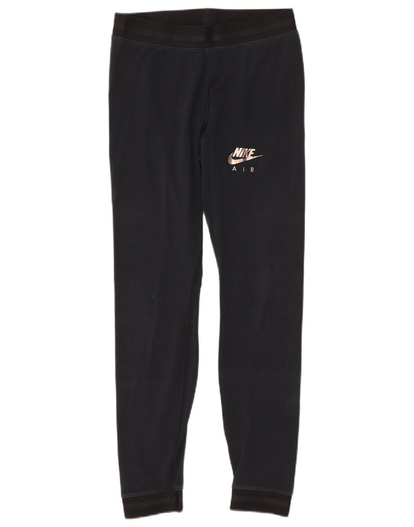 Nike Womens Air Tracksuit Trousers Joggers UK 12 Medium Navy Blue Cotton
