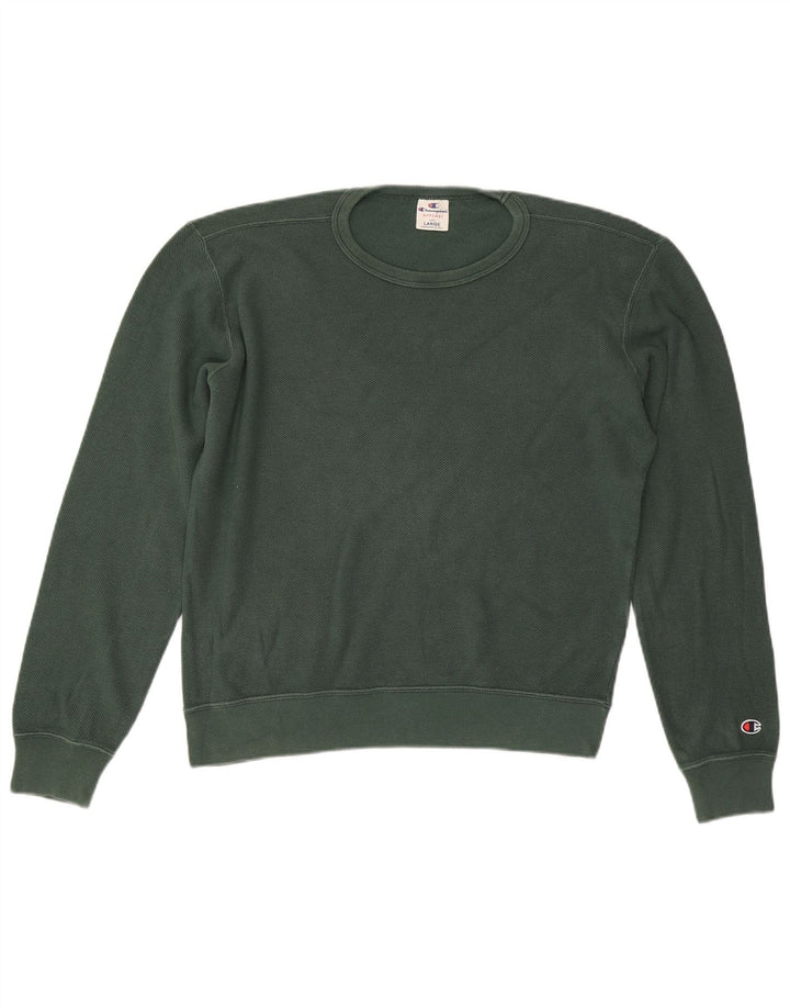 CHAMPION Mens Sweatshirt Jumper Large Green