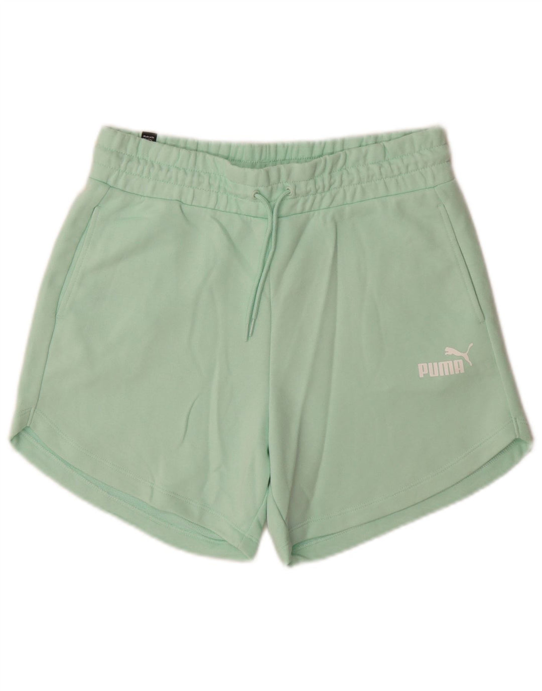 Puma Womens Sport Shorts UK 14 Medium Green Cotton