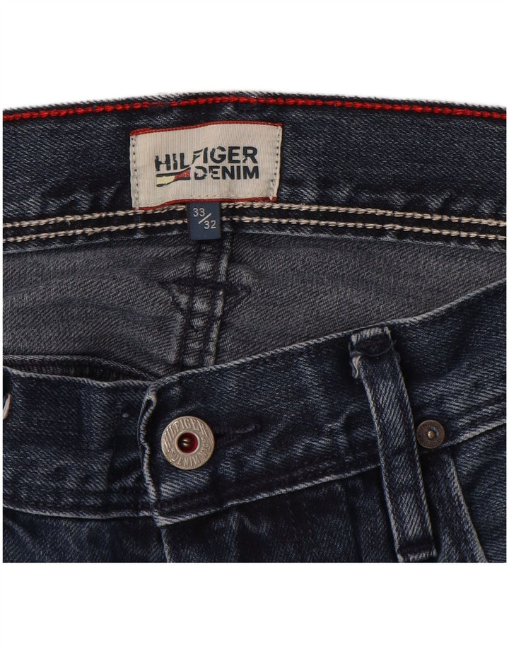 Tommy Hilfiger Mens Straight Jeans W33 L32 Navy Blue Cotton