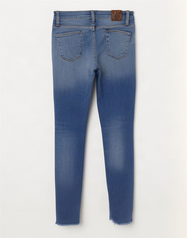 Zara Womens Distressed Skinny Jeans EU 34 2XS W24 L26 Blue