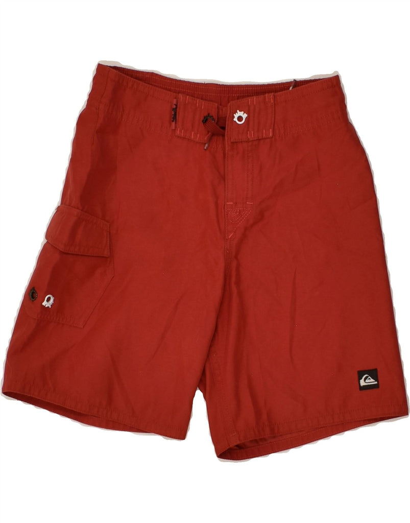 QUIKSILVER Boys Graphic Swimming Shorts 3-4 Years Red Polyester | Vintage Quiksilver | Thrift | Second-Hand Quiksilver | Used Clothing | Messina Hembry 