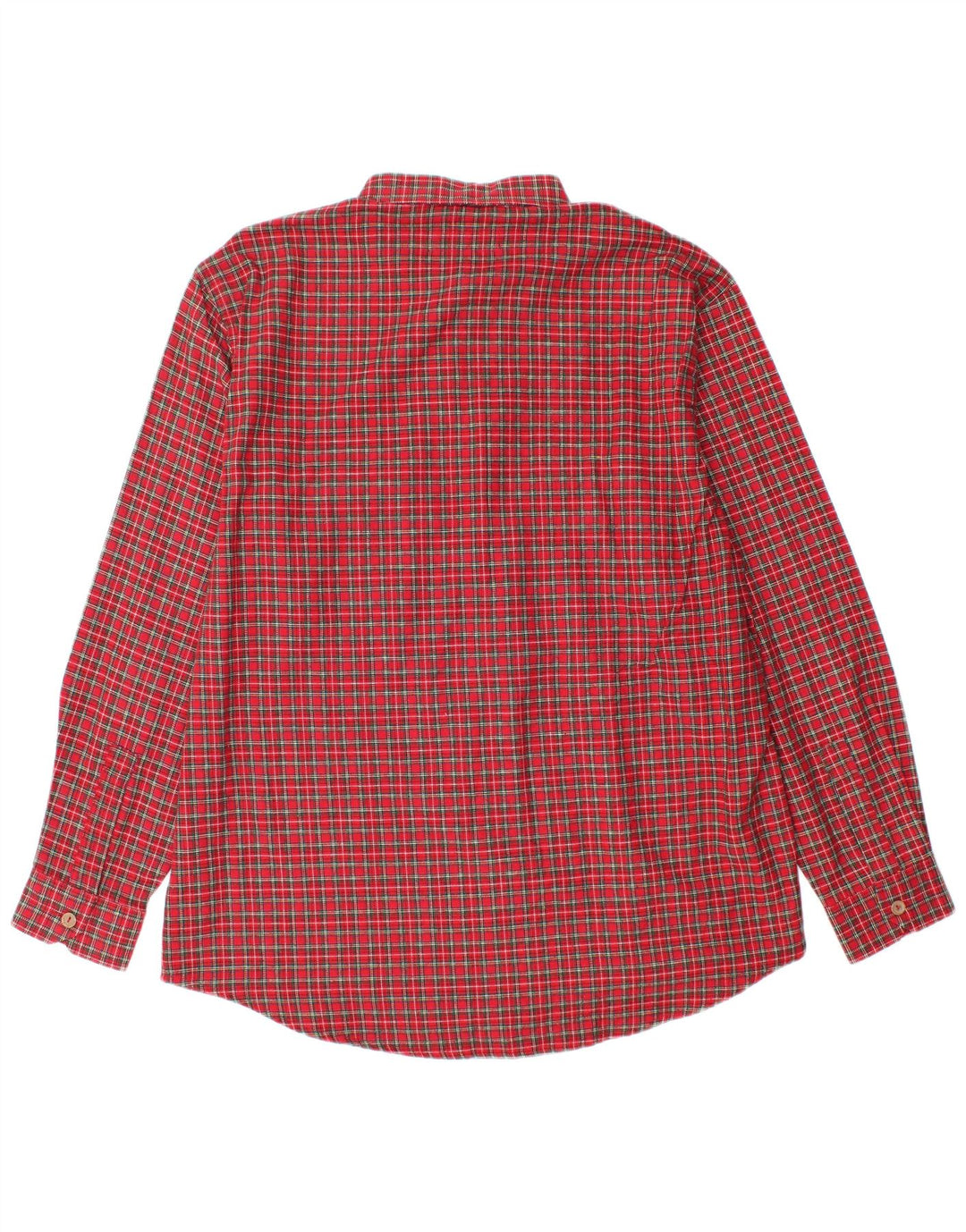 Crown Mens Flannel Shirt Size 43 Large Red Check Cotton
