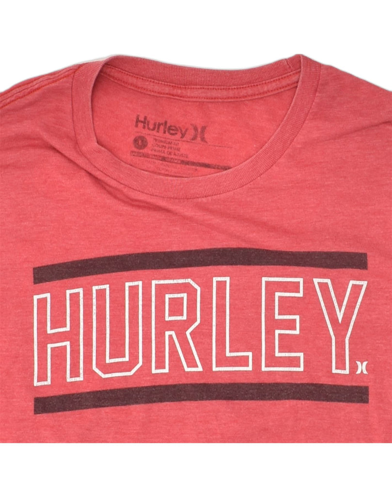 HURLEY Mens Graphic T-Shirt Top Large Red Cotton | Vintage Hurley | Thrift | Second-Hand Hurley | Used Clothing | Messina Hembry 