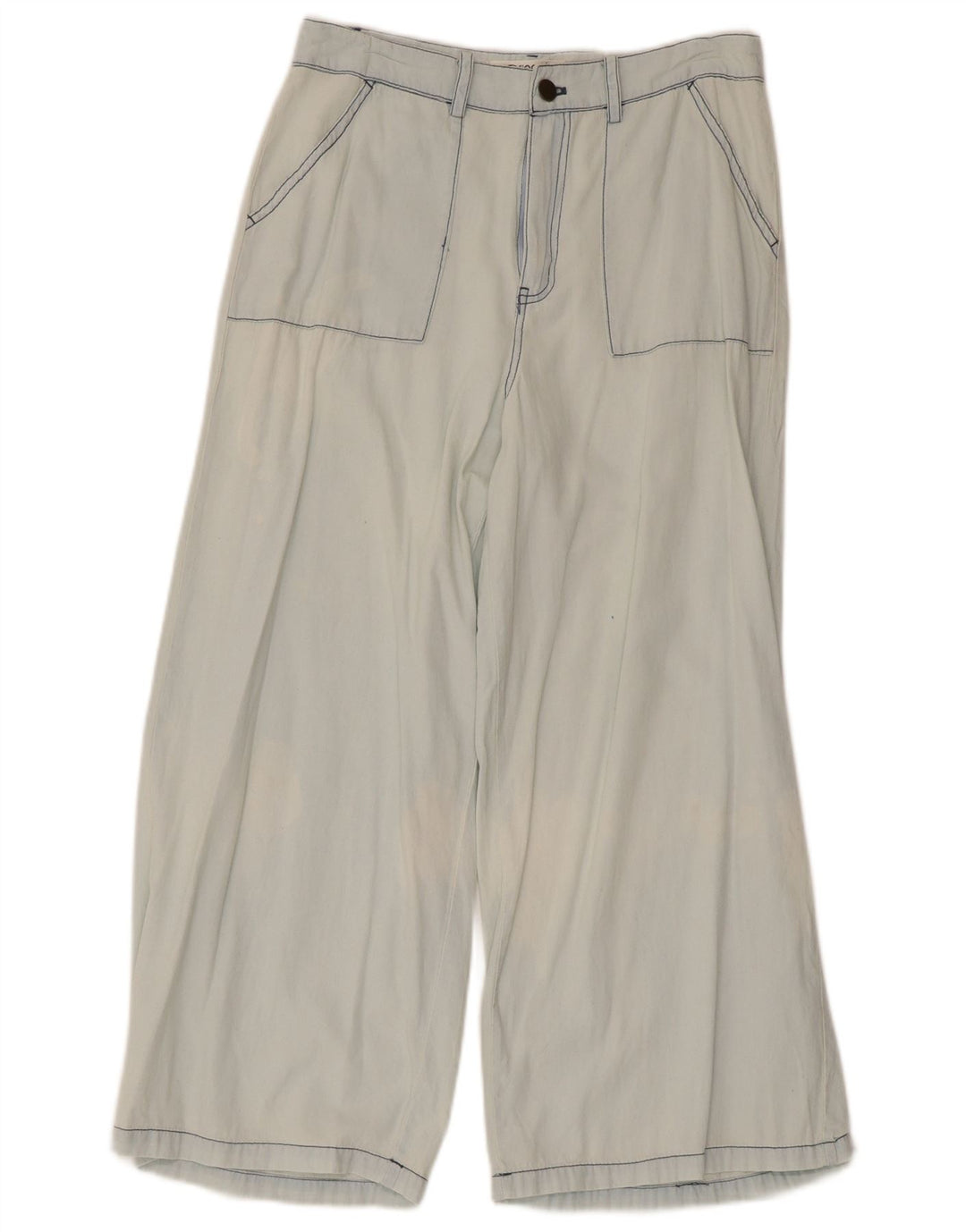 Rip Curl Womens Wide Leg Cropped Trousers Small W28 L23 Blue