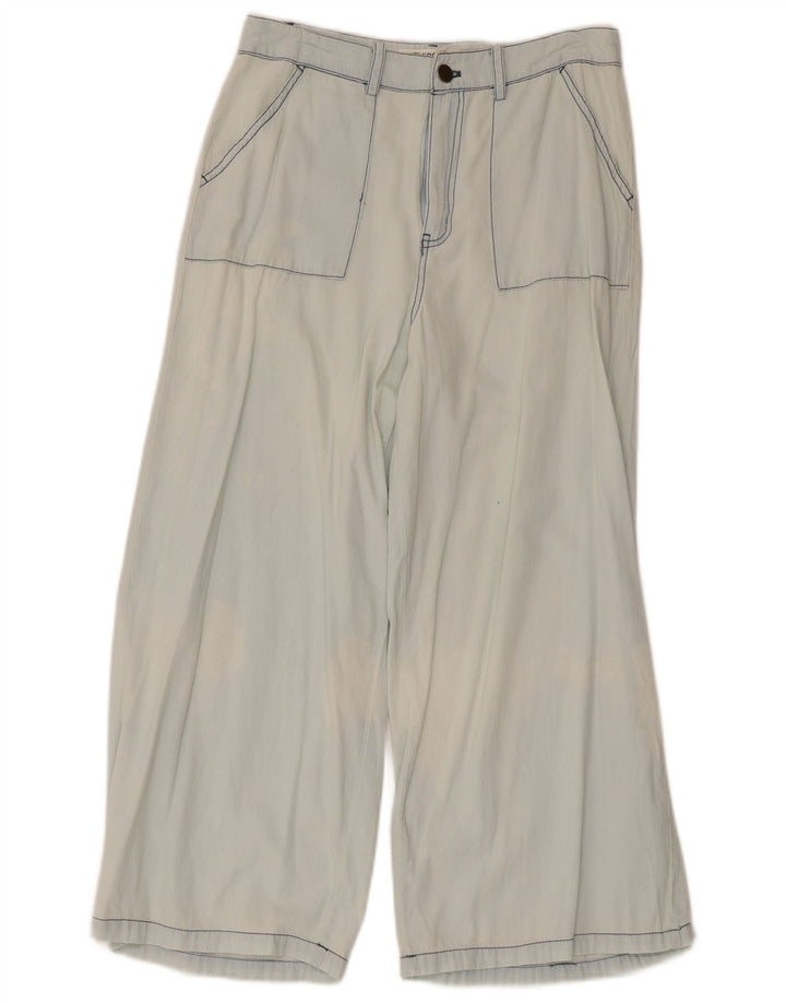 Rip Curl Womens Wide Leg Cropped Trousers Small W28 L23 Blue