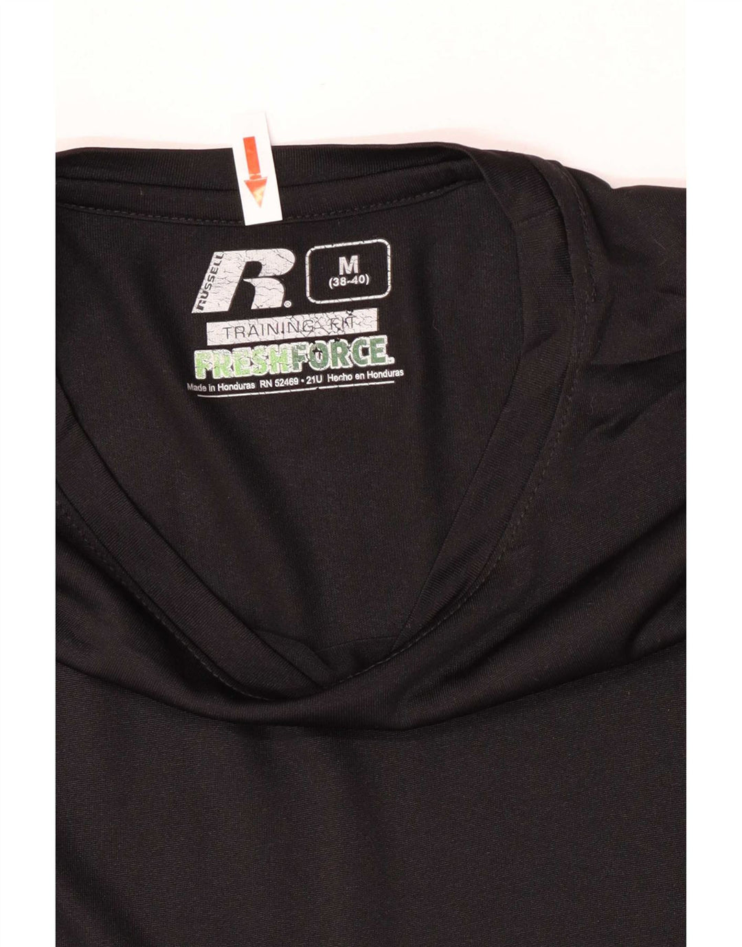 Russell Athletic Mens Dri-Power T-Shirt Top UK 38/40 Medium Black Polyester