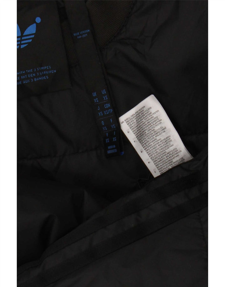 Adidas Mens Oversized Pullover Padded Jacket UK 34 XS Black Polyester