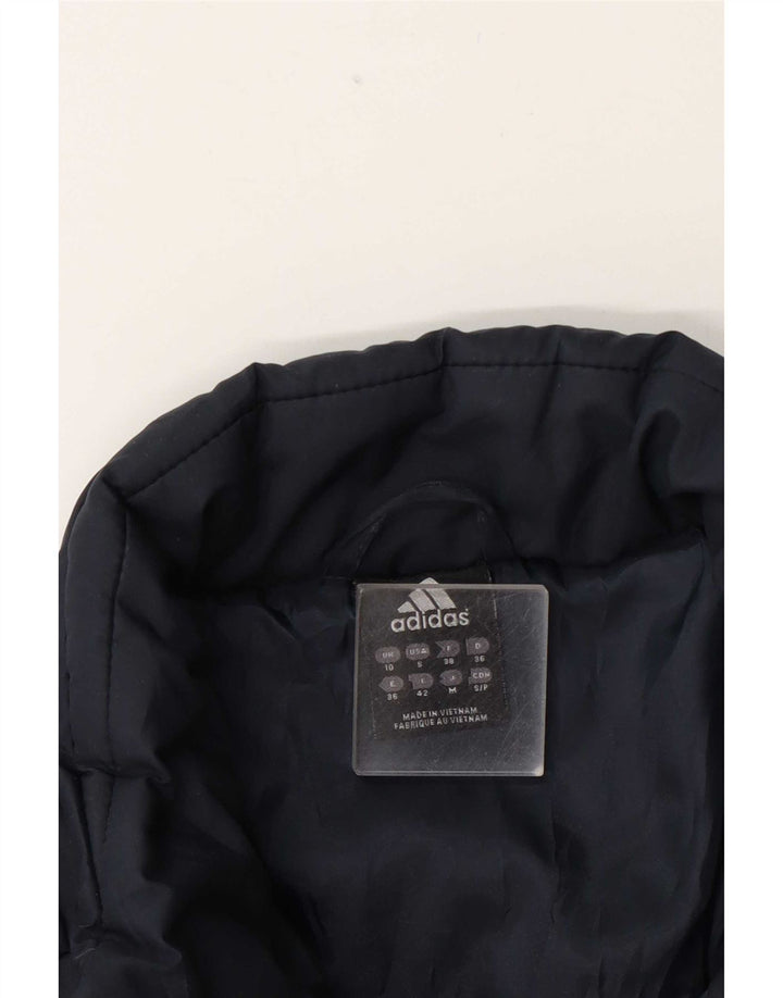 Adidas Womens Padded Jacket UK 10 Small Navy Blue Polyester