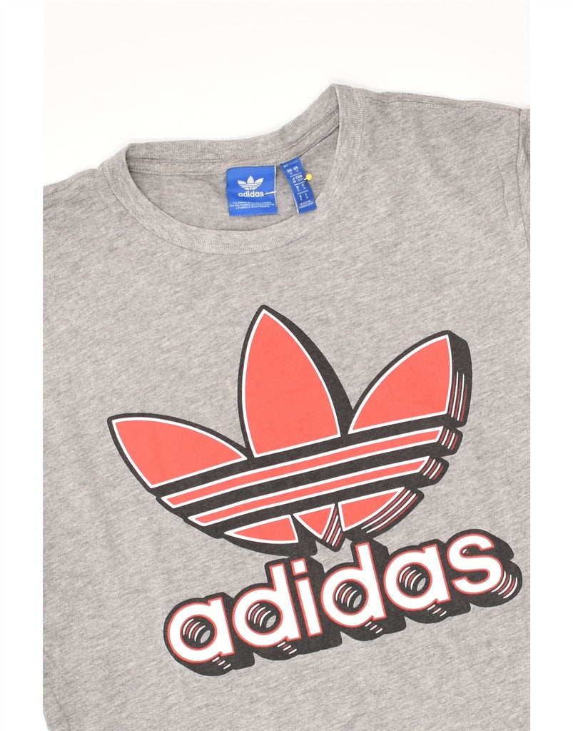 ADIDAS Mens Graphic T-Shirt Top Small Grey Cotton | Vintage Adidas | Thrift | Second-Hand Adidas | Used Clothing | Messina Hembry 