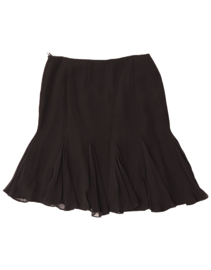 Luisa Spagnoli Womens Trumpet Skirt IT 42 Medium W28  Black Silk