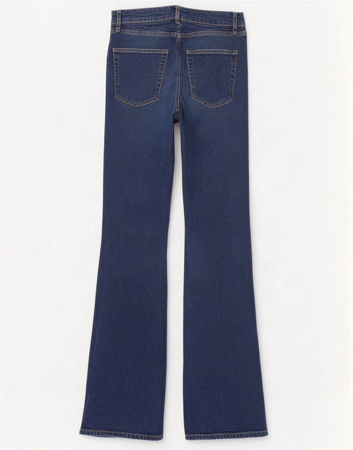Superdry Womens Flared Jeans W28 L32 Navy Blue Cotton