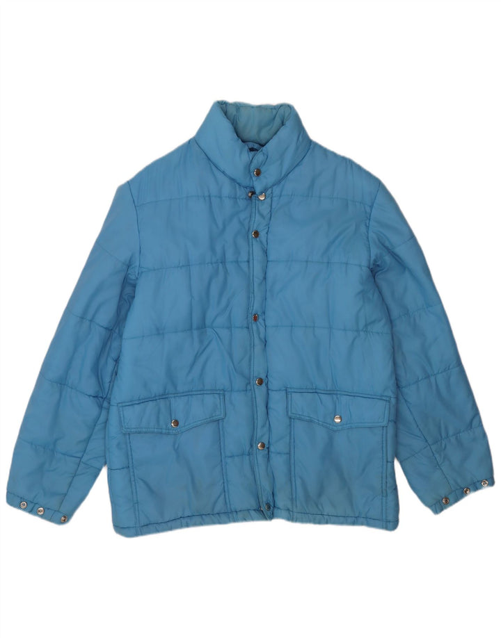 Vintage Mens Padded Jacket UK 40 Large Blue