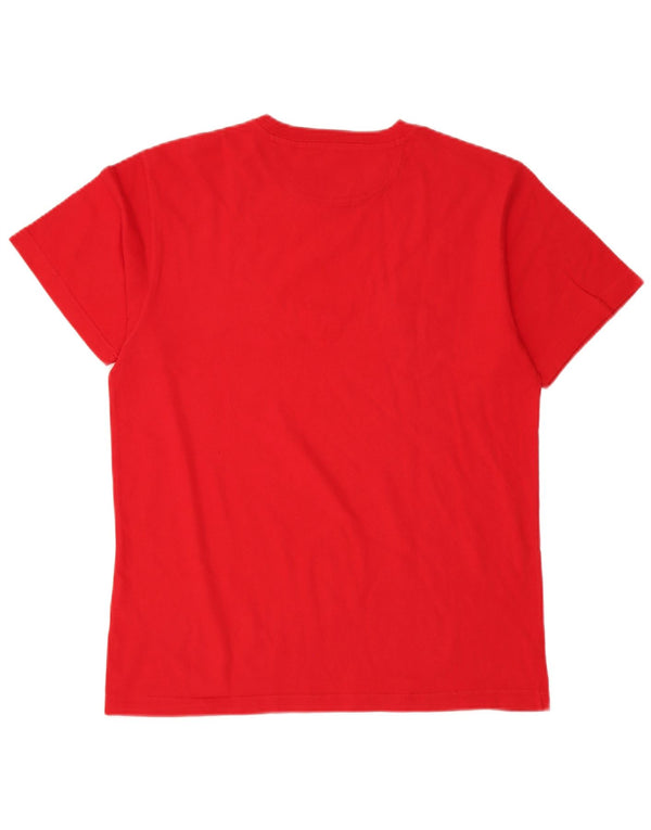Champion Mens Graphic T-Shirt Top Medium Red