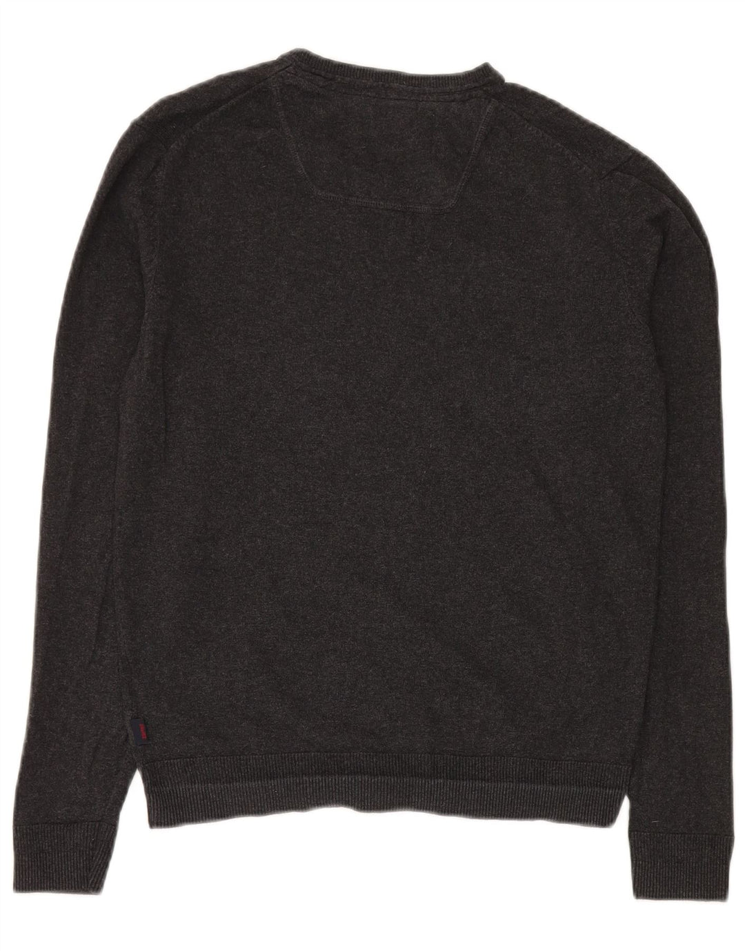 Esprit Mens V-Neck Jumper Sweater Small Grey Cotton
