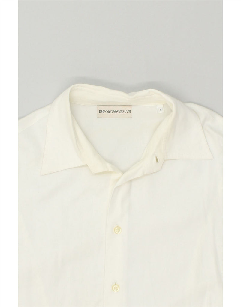 EMPORIO ARMANI Mens Shirt Medium Off White Cotton | Vintage Emporio Armani | Thrift | Second-Hand Emporio Armani | Used Clothing | Messina Hembry 