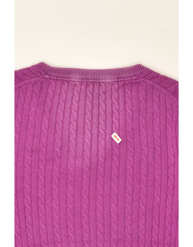 CREW CLOTHING Womens V-Neck Jumper Sweater UK 12 Medium Pink Cotton | Vintage Crew Clothing | Thrift | Second-Hand Crew Clothing | Used Clothing | Messina Hembry 