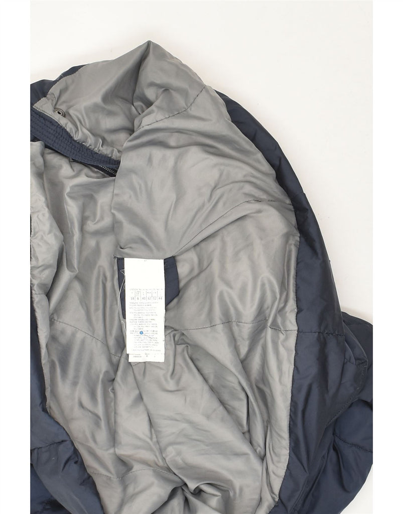 MARELLA Womens Hooded Padded Jacket UK 12 Medium Navy Blue Polyester | Vintage Marella | Thrift | Second-Hand Marella | Used Clothing | Messina Hembry 