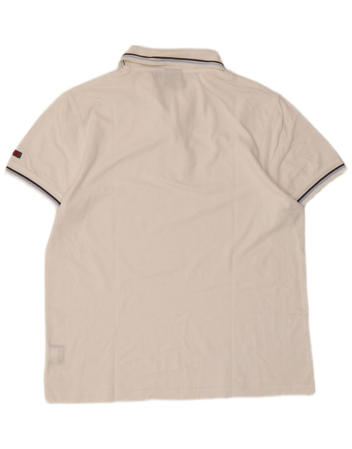 Slam Mens Polo Shirt Large White Cotton