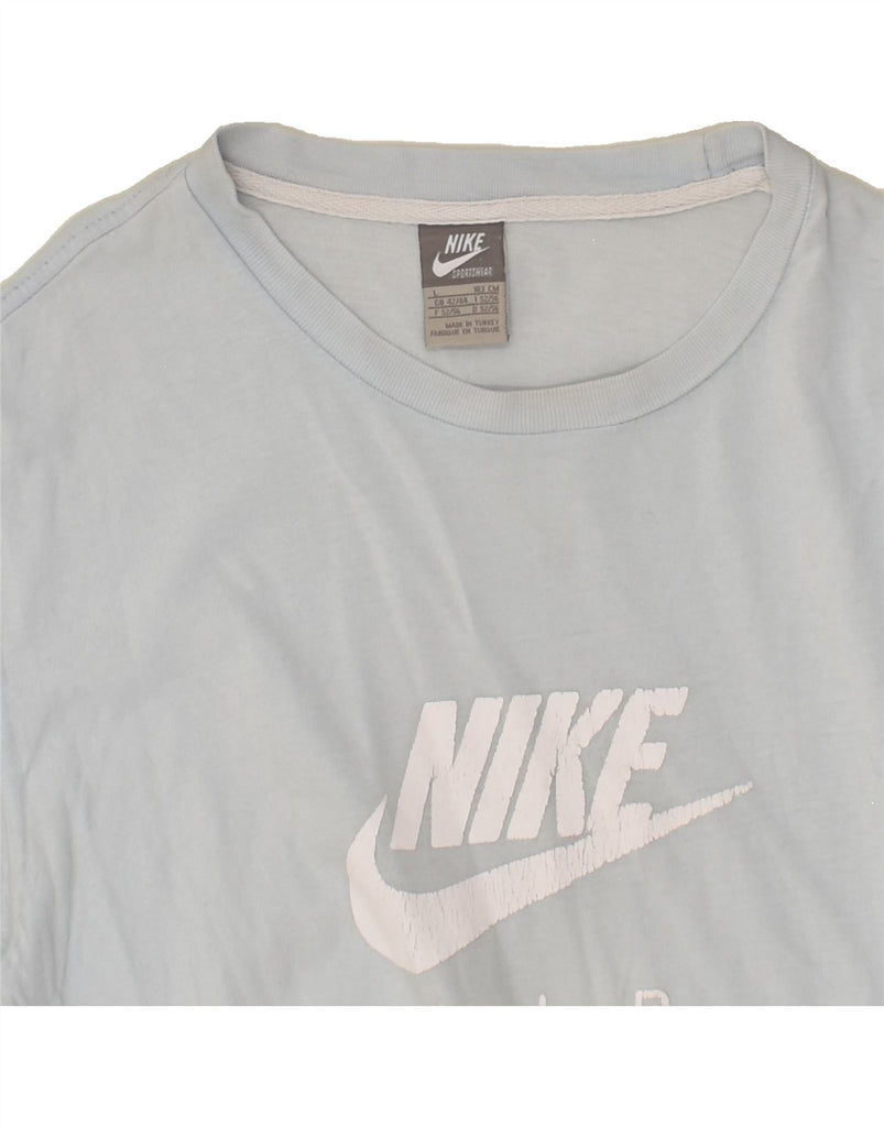 NIKE Mens Graphic T-Shirt Top Large Blue Cotton | Vintage Nike | Thrift | Second-Hand Nike | Used Clothing | Messina Hembry 