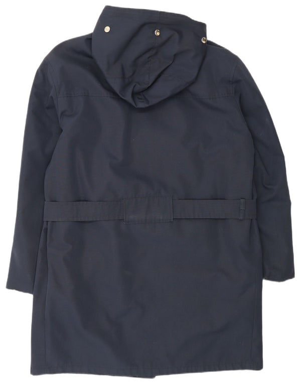 NINO Mens Loose Fit Hooded Windbreaker Coat EU 48 Medium Navy Blue