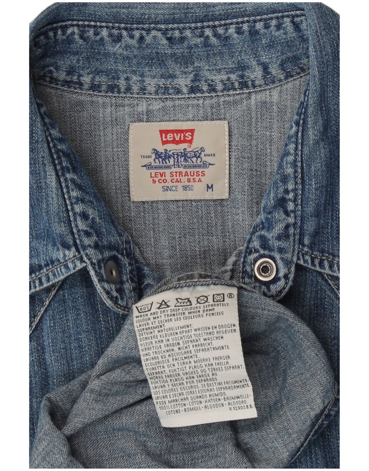 Levi's Mens Denim Shirt Medium Blue Cotton