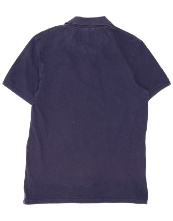 Lyle & Scott Mens Slim Fit Polo Shirt Large Navy Blue Cotton