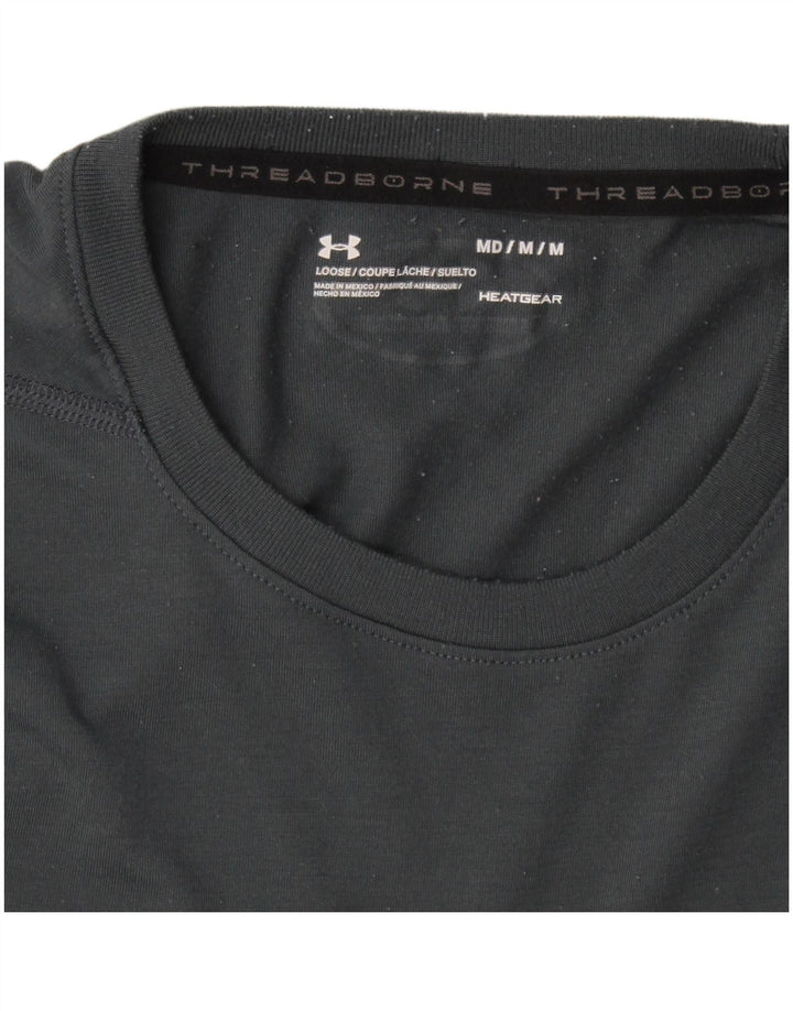 Under Armour Mens Heat Gear Graphic T-Shirt Top Medium Grey