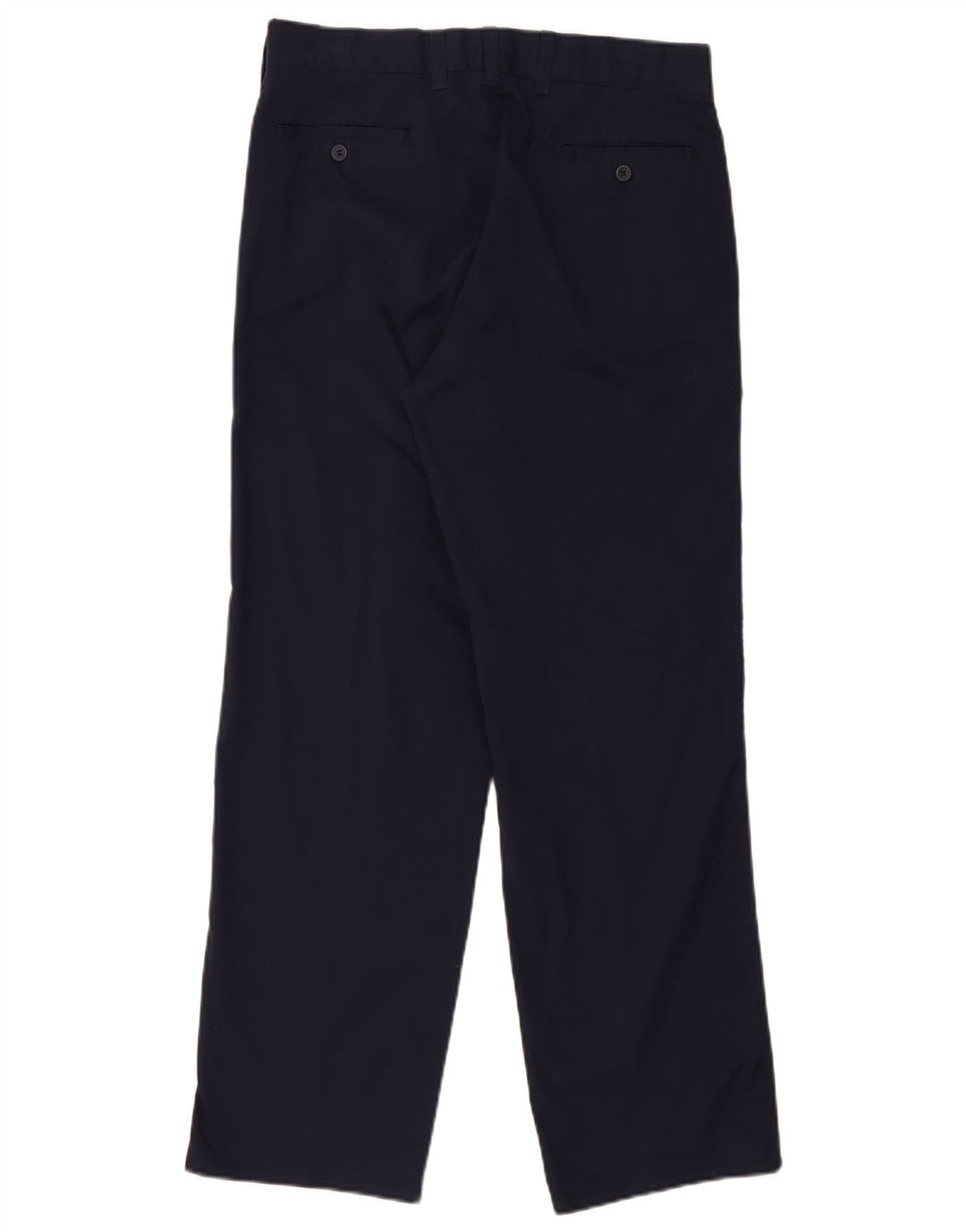 Armani Mens Straight Chino Trousers IT 46 Small W30 L30 Navy Blue Polyester