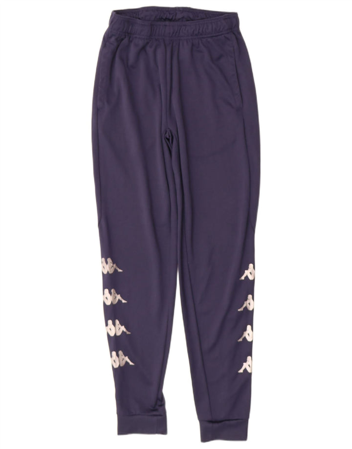 KAPPA Mens Graphic Tracksuit Trousers Joggers Small Navy Blue Polyester