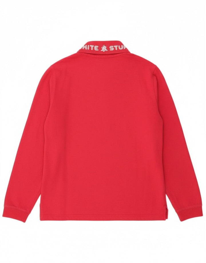 White Stuff Womens Zip Neck Sweatshirt Jumper UK 12 Medium Pink Cotton