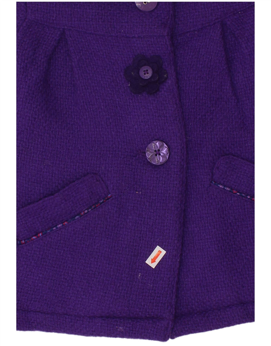 TED BAKER Baby Girls Overcoat 12-18 Months Purple Viscose