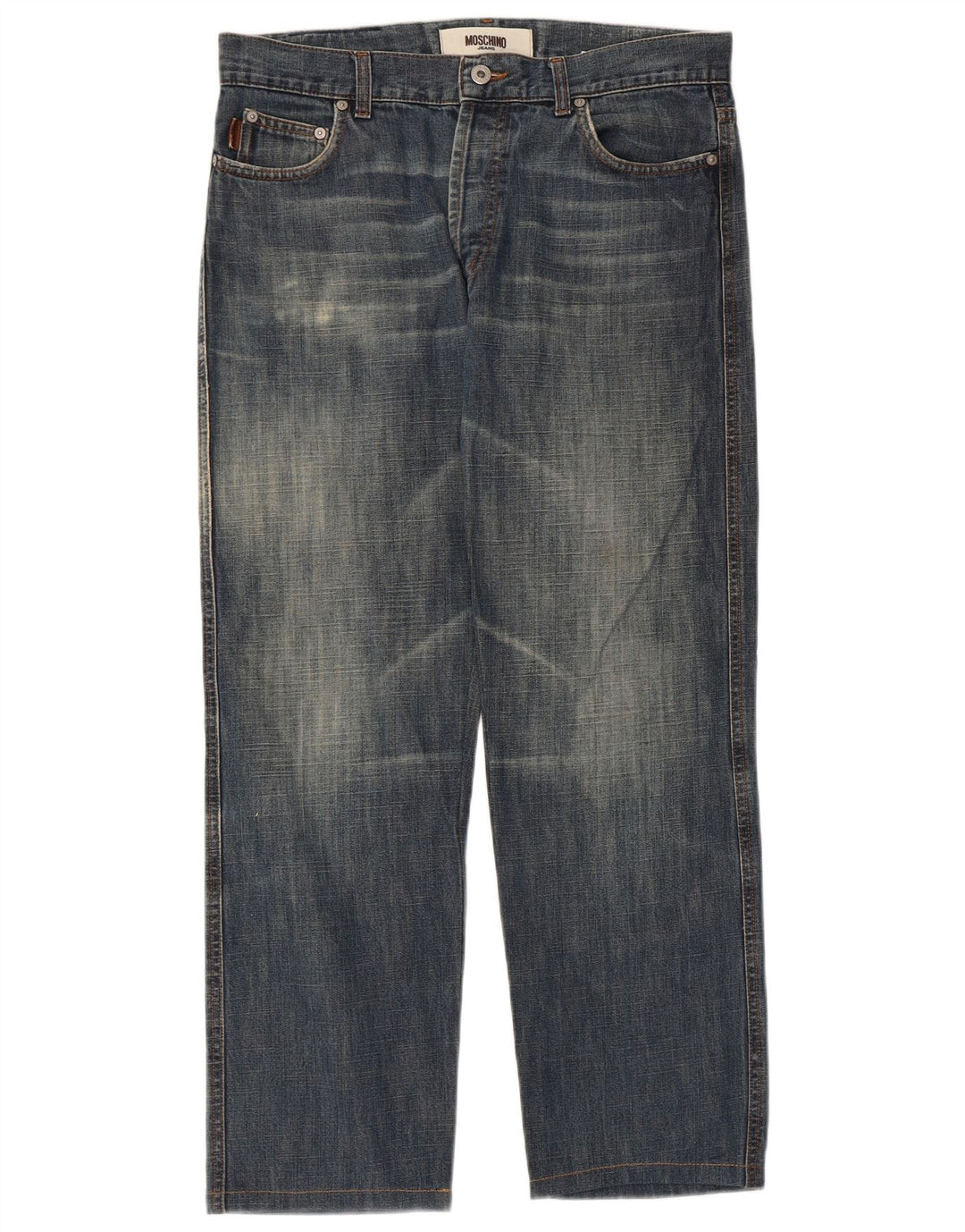 MOSCHINO Mens Straight Jeans W34 L27  Blue Cotton