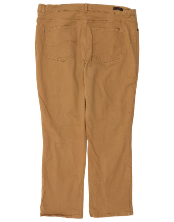 Lee Womens Platinum Label Straight Casual Trousers US 16 2XL W40 L30 Brown