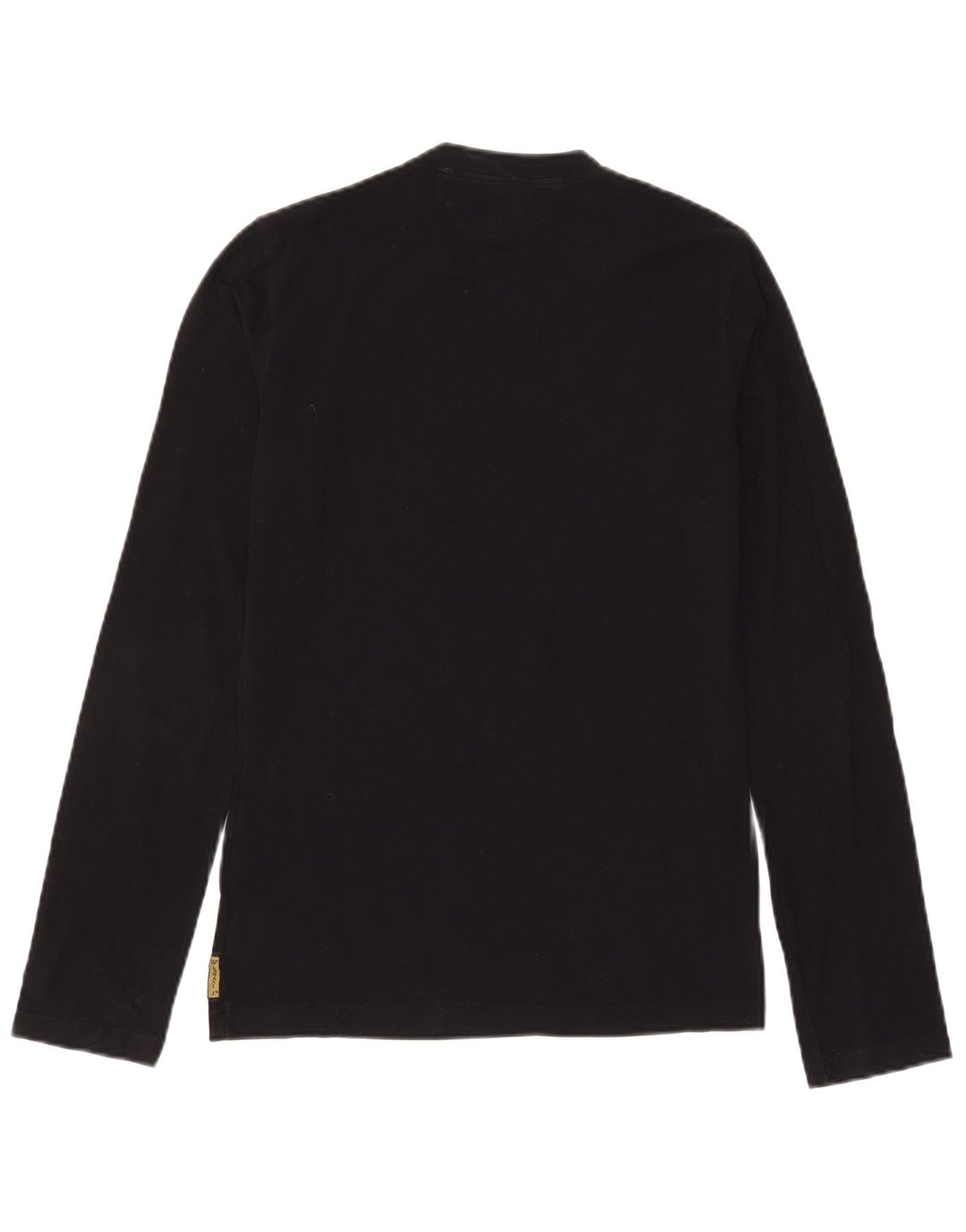 Armani Jeans Mens Graphic Top Long Sleeve Medium Black Cotton