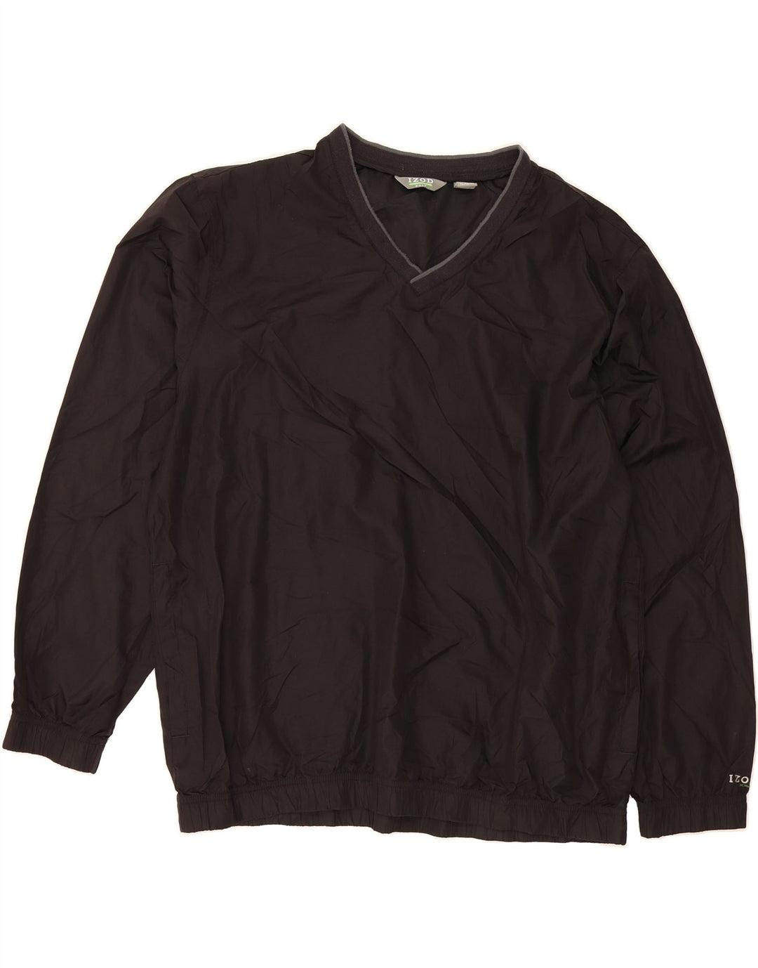 IZOD Mens Pullover Tracksuit Top XL Black Polyester Vintage Izod and Second-Hand Izod from Messina Hembry 