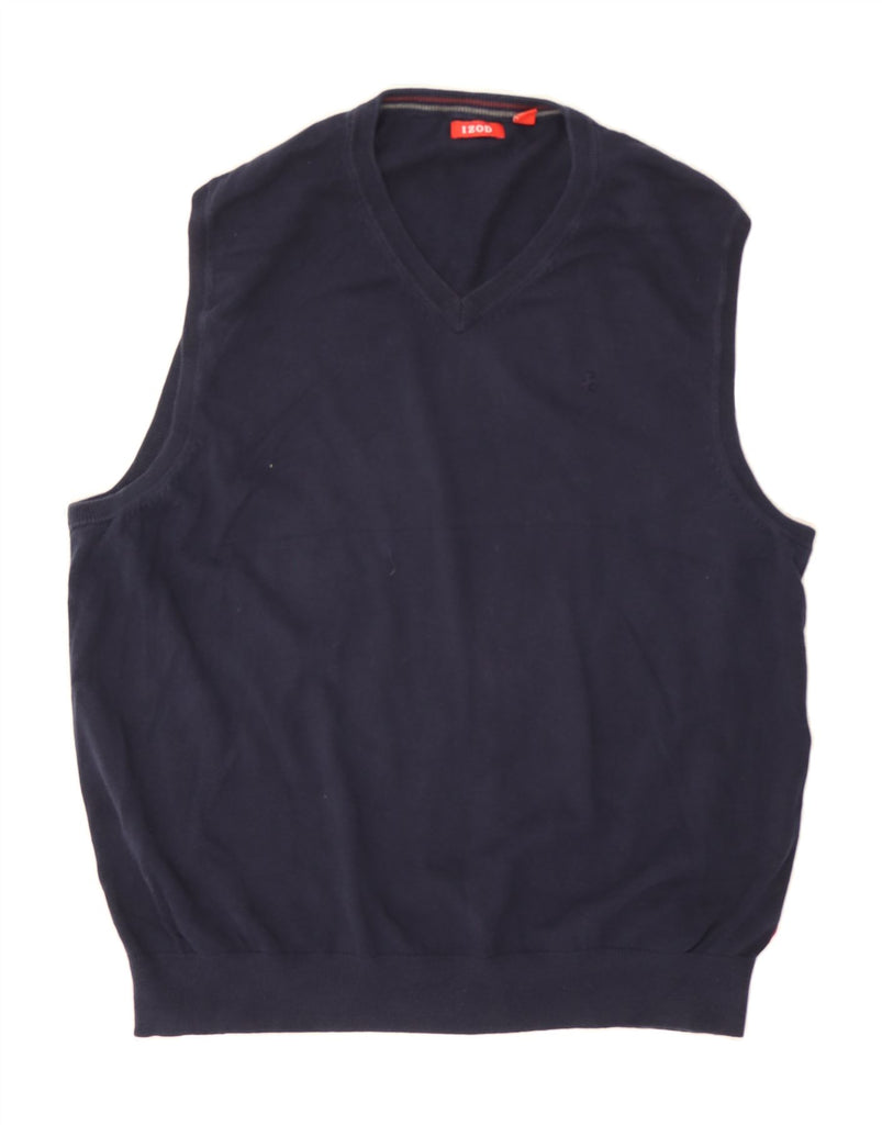 IZOD Mens Vest Tank Top XL Navy Blue Cotton Vintage Izod and Second-Hand Izod from Messina Hembry 