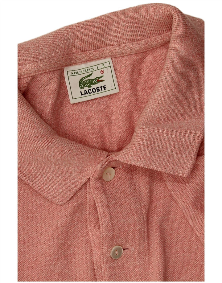 Lacoste Mens Polo Shirt Size 5 Large Pink Cotton