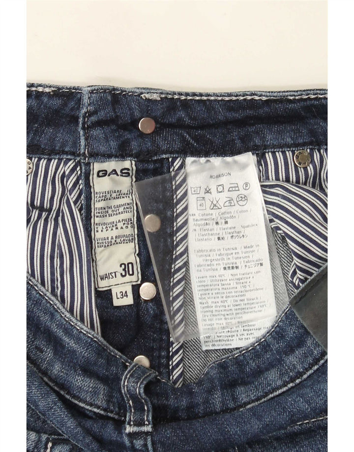 Gas Womens Slim Jeans W30 L34 Blue Cotton