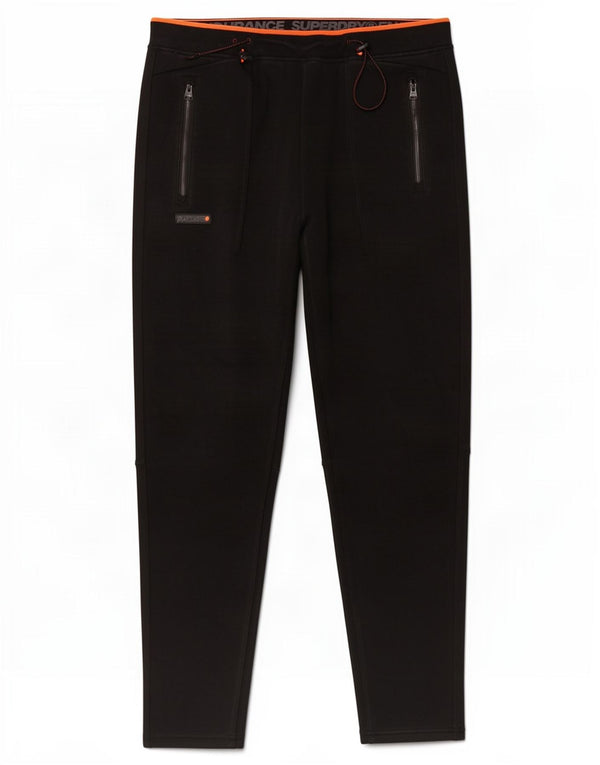Superdry Mens Tracksuit Trousers Large Black Polyester