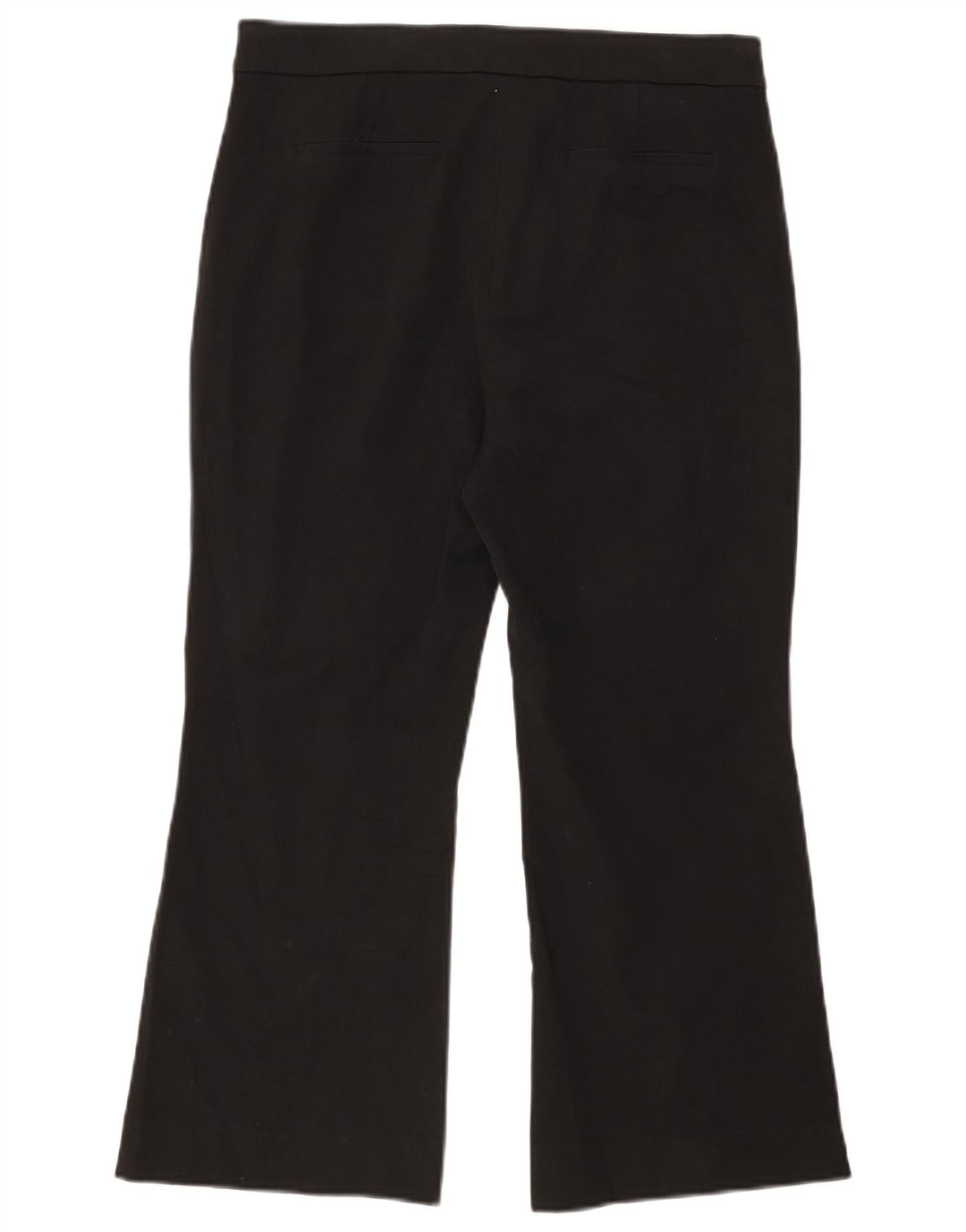 J. CREW Womens Bootcut Capri Trousers US 10 Large W32 L24 Black Cotton