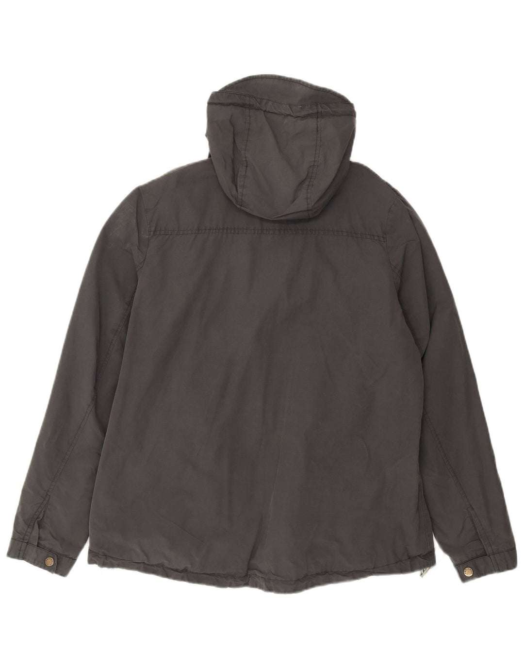 Fat Face Womens Hooded Windbreaker Jacket UK 16 Large Grey Cotton