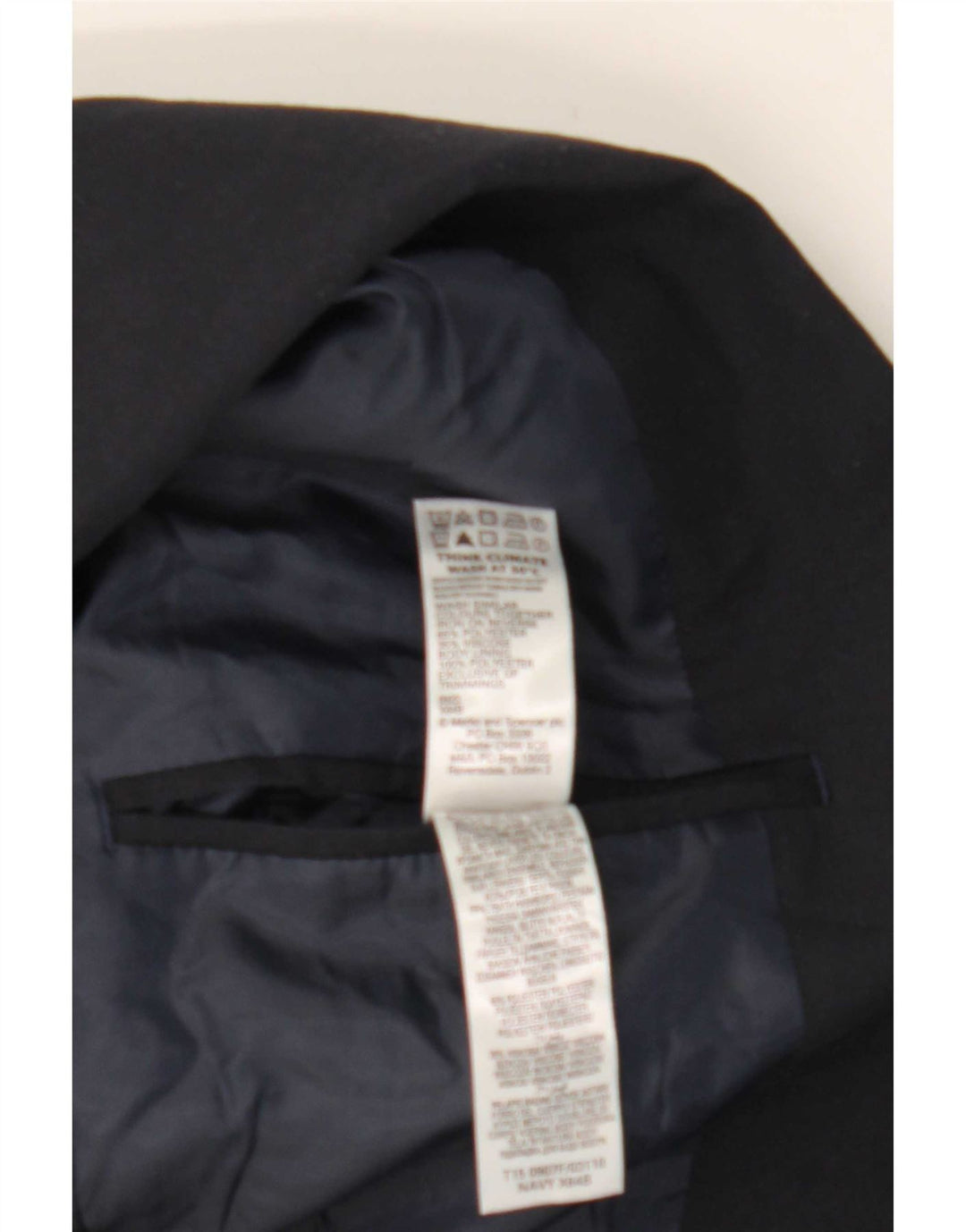 Marks & Spencer Mens 2 Button Blazer Jacket UK 38 Medium Navy Blue