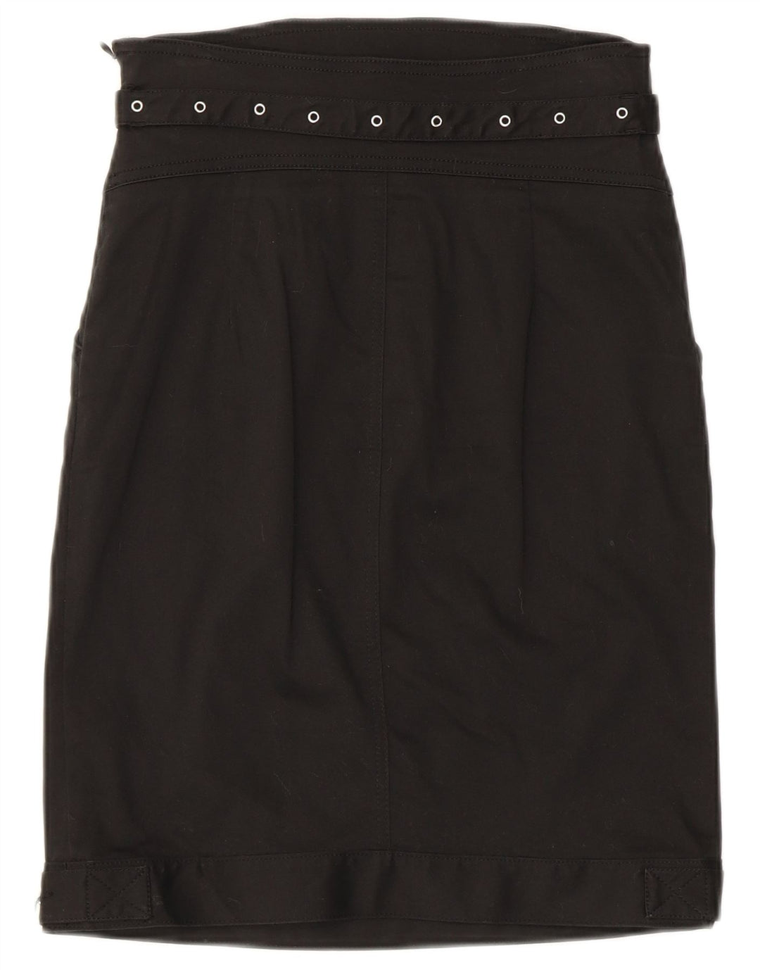 Moschino Womens Straight Skirt UK 8 Small W28  Black Cotton