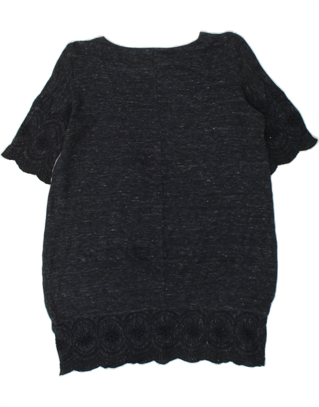 WHITE STUFF Womens Crew Neck Jumper Sweater UK 16 Large  Navy Blue Flecked Vintage White Stuff and Second-Hand White Stuff from Messina Hembry 