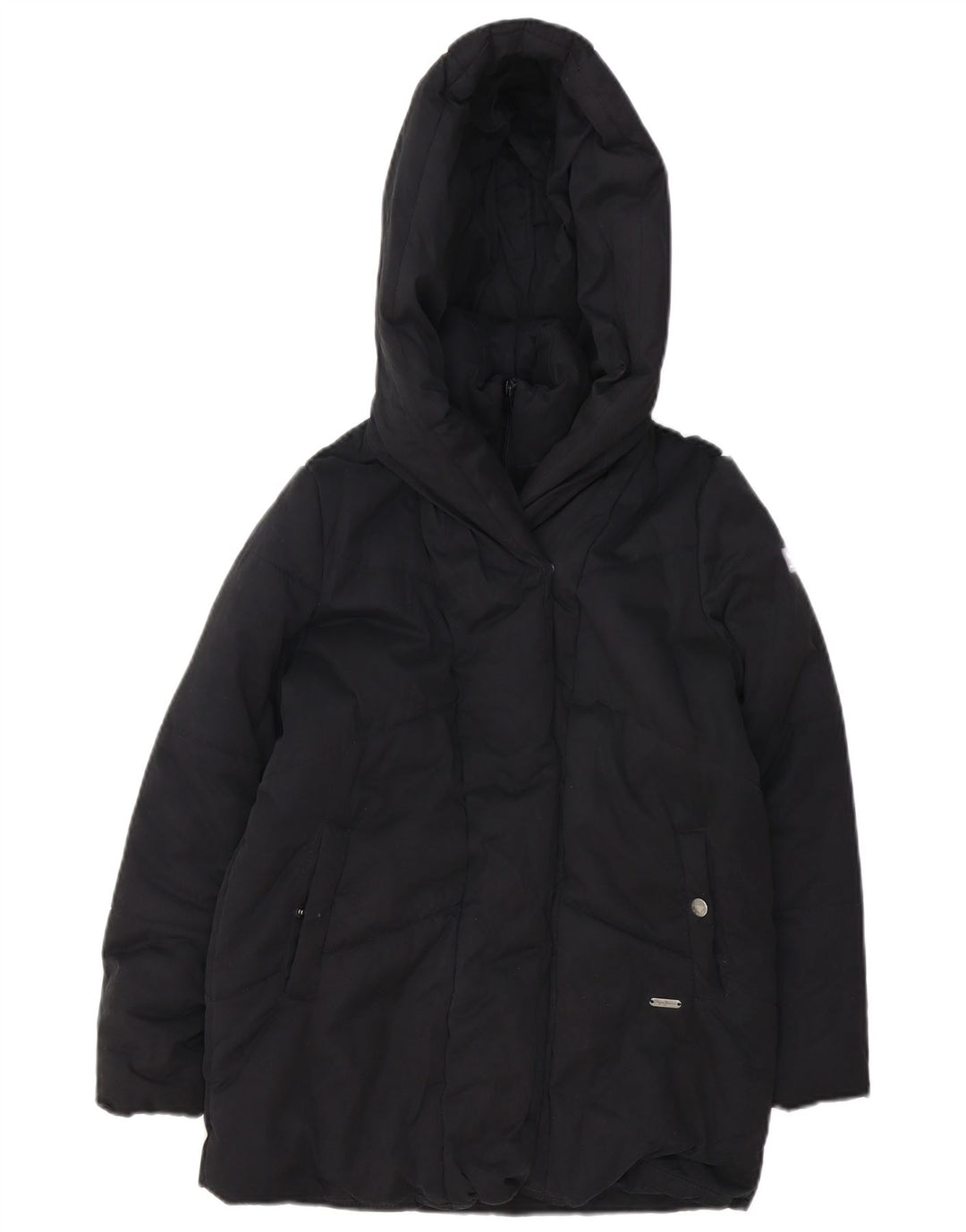 PEPE Jeans Girls Hooded Padded Jacket 11-12 Years XS Black Polyester