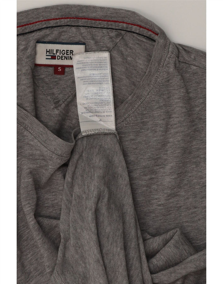 Tommy Hilfiger Mens T-Shirt Top Small Grey Flecked Cotton